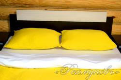 Трикотажное постельное белье "Желто-белое"