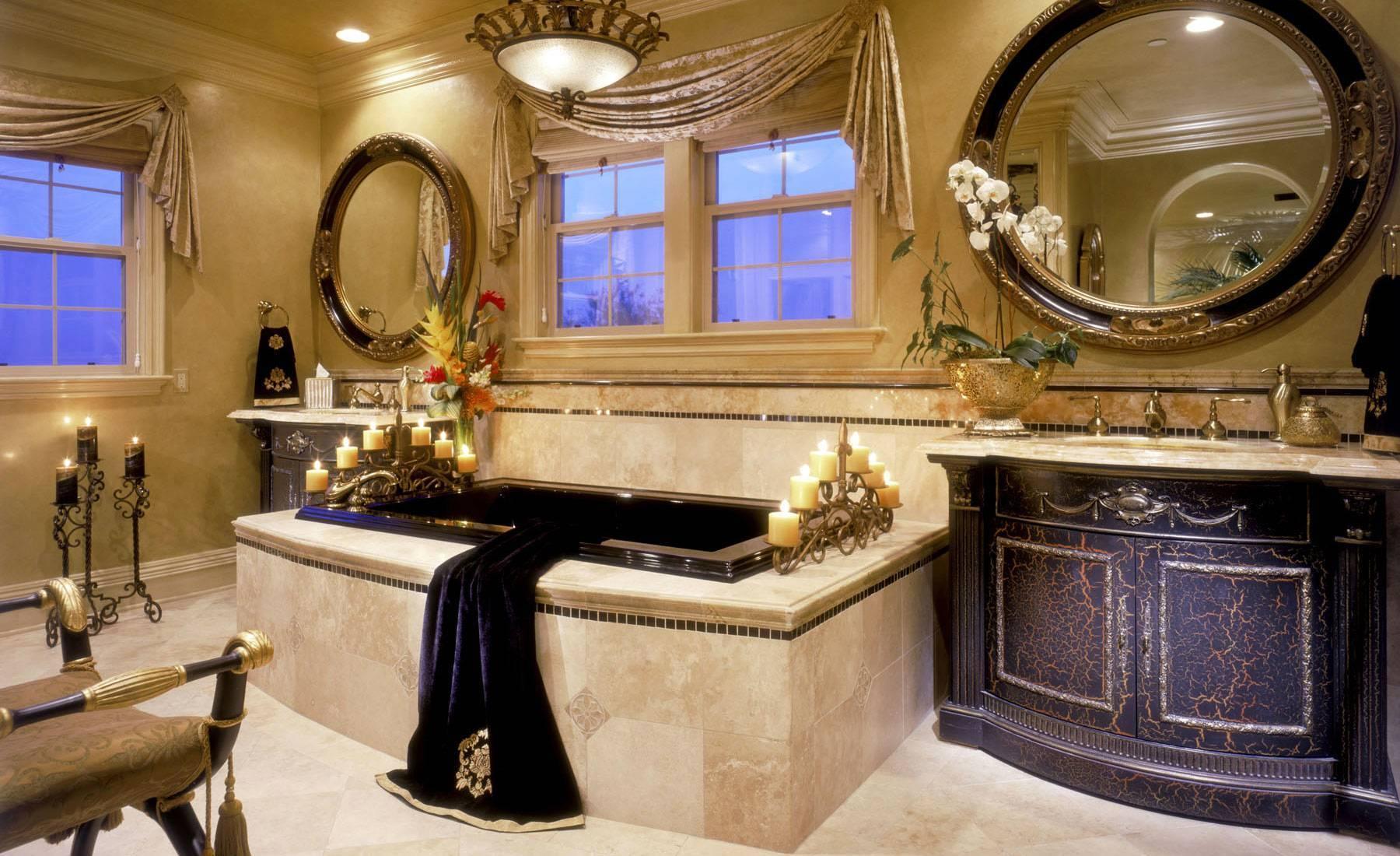 Шикарный дизайна ванной комнаты в стиле ампир